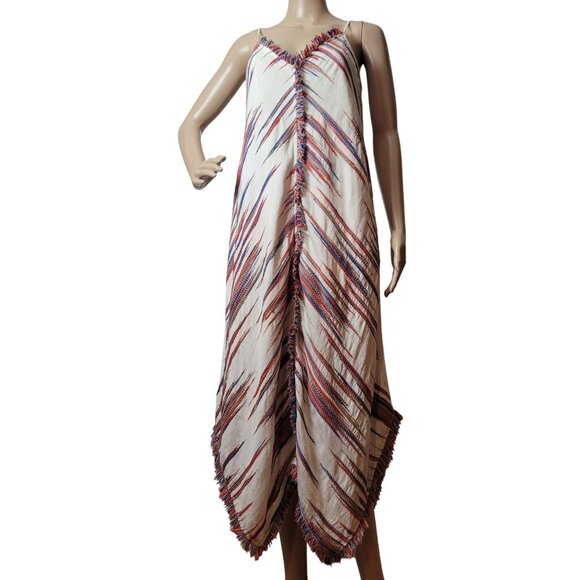 Bohemian-Inspired Fringe Hem Spaghetti Strap Maxi Dress - Picture 10 of 16